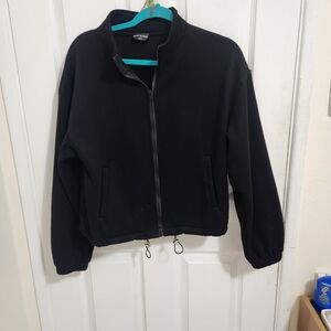 White Fox Boutique Black Zip-Up Sweater